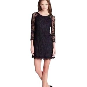 NWT Juicy Couture Pitch Black Embroidered Dress Size 4